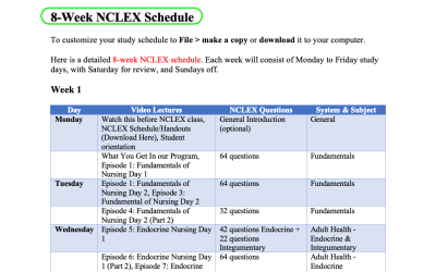 Download  Free NCLEX® Study Schedule